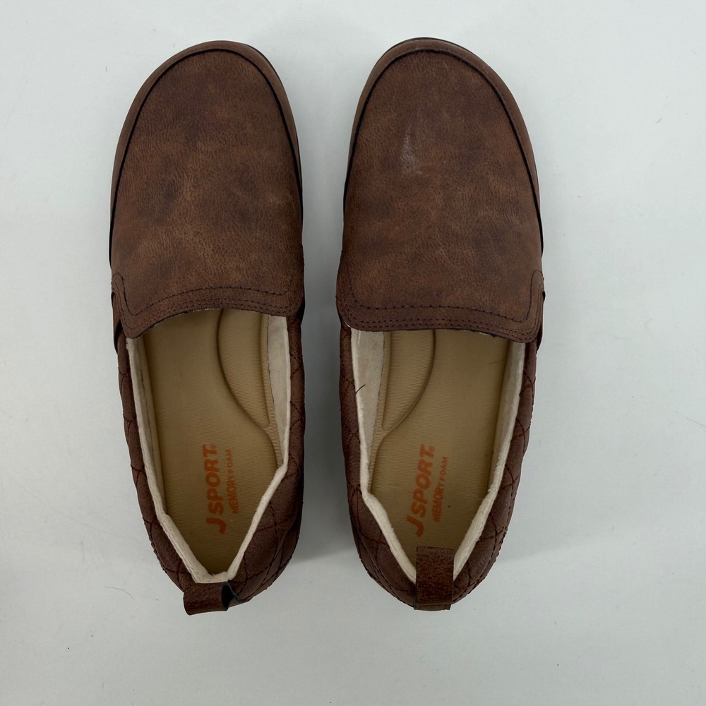 JSport Lisa Brown Slip On Memory Foam Faux Fur Lined Shoes Womens 6.5 S5LSA34 - Picture 3 of 8